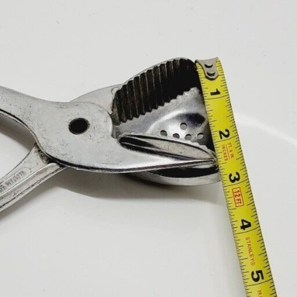 VTG IRVIN WARE Hand Held Citrus Squeezer Lemon Juice Barware Silver MADE IN USA - Picture 8 of 9